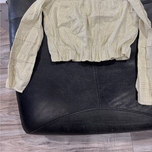 Crewcuts Cream Textured Long Sleeve Top